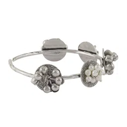 TEEJH Oxidised Silver-Plated Cuff Bracelet image 4