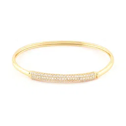 Zaveri Pearls Gold-Plated Cubic Zirconia Studded Kada Bracelet image 4
