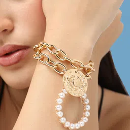 SOHI Women Pack of 2 Multistrand Bracelet image 5