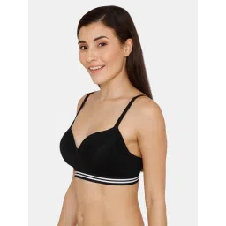 Zivame Sporty Twist Padded Non Wired 3/4Th Coverage T-Shirt Bra - Anthracite image 3
