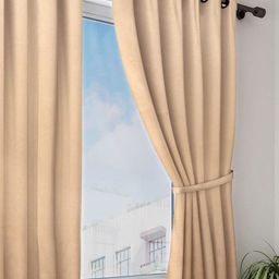 BIANCA Beige Single Black Out Curtain-picture-29