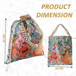 homestic By Kuber Industries Women Green Potli image 3