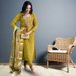 sree guru enterprise Chanderi, Viscose Women Churidar-picture-31