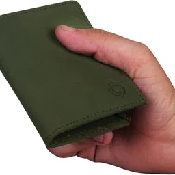 cotnis Men & Women Casual, Formal, Trendy Green Genuine Leather RFID Card Holder-picture-19