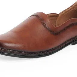 leacom Men's Ethnic Slip On Stylish Stitched Nagra, Jutis and Mojaris Slip On For Men image 2