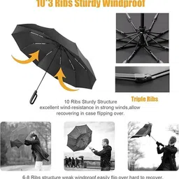 calldrishe Extra Large Windproof Travel Folding Compact Golf Uv Protection Umbrella image 4