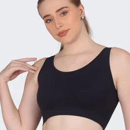 POOJA RAGENEE Pack Of 2 Seamless Full Coverage Cotton Workout Bra With All Day Comfort image 5