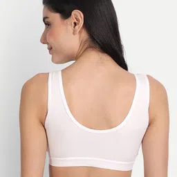 Aimly Pack Of 3 Non-Padded Non-Wired Seamless Cotton Workout Bra With All Day Comfort image 4