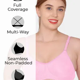 KOMLI Pack Of 3 All Day Comfort T-shirt Bra Full Coverage image 5