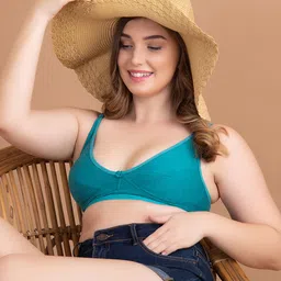 Clovia Teal Non Wired Non Padded Medium Coverage Bra-image-36