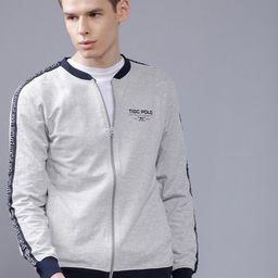 The Indian Garage Co Men Grey Melange Solid Sweatshirt-picture-31