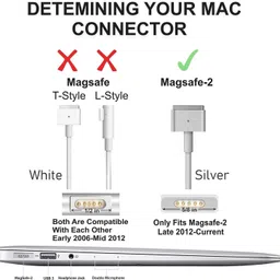 LT Lappy Top 60w MG 2 T-Tip Connector Laptop Adapter Charger for MacBook Pro 13 inch Retina 60 W Adapter image 3