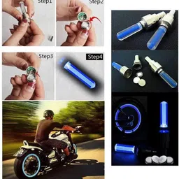 highrider Tyre Valve Light for Car/Bike/Cycle (Blue) Bell image 3