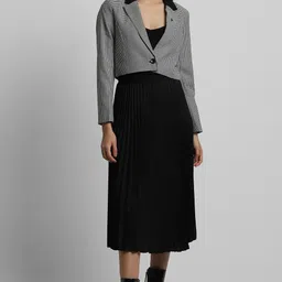 allen solly Women Printed Single Breasted Casual Blazer image 5