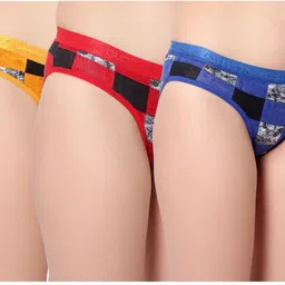 kidbird Pack of 3 Women Hipster Multicolor Panty-picture-13