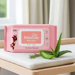 baby cozy Baby Wipes, Pack of 1, 72 Sheets Each, Unscented Alcohol-Free,-picture-18
