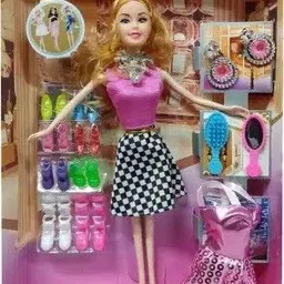 Doll With Shoes & Fashion Accessories for kids for birthday gifts-image-17