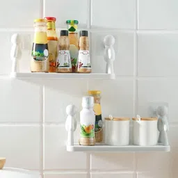 Self Adhesivecute Floating Shelves Wall Shelf for Home, Office & Kitchen X2.668 Plastic Wall Shelf-image-77