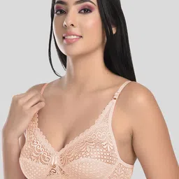 StyFun Pack Of 3 Black & Beige Non Padded & Non Wired Floral Bra image 2