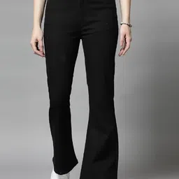 globenaut Women Boot-Leg High Rise Black Jeans-picture-18
