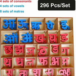 Magnetic Montessori Preschool Movable Hindi Letter with Organizer Box & Magnetic-image-3