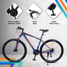 plutus Radon Alloy MTB Cycle Age-12+ with Dual Disc Brake, Multi Speed (Orange) 29 T (inch) Mountain Cycle image 4