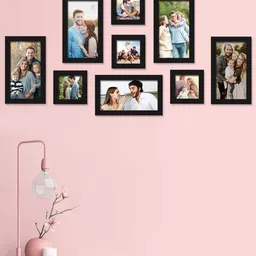 Art Street Set Of 9 Black Solid Individual Photo Frames image 1