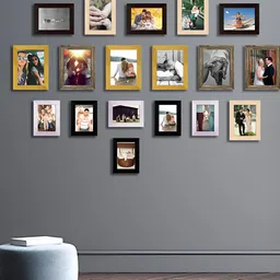 ArtzFolio Black & Beige 18 Pieces Wooden Wall Photo Frames-image-65