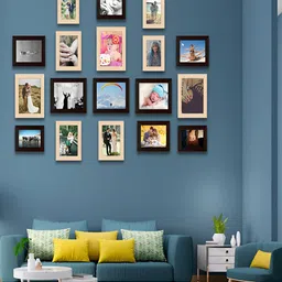 ArtzFolio Yellow Black 18 Pieces Wooden  Wall Photo Frames-picture-21