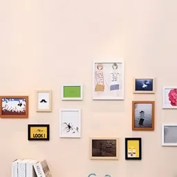 ArtzFolio White & Brown 13 Pieces Wooden Wall Photo Frames-image-48