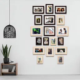 ArtzFolio Camel Brown Black 18 Pieces Wooden Wall Photo Frames-picture-37