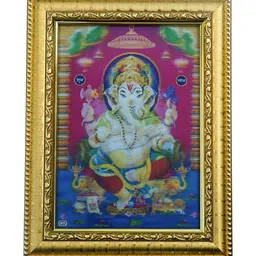 Hawai Gold-Toned & Pink 3D Wooden Wall Photo Frames image 1