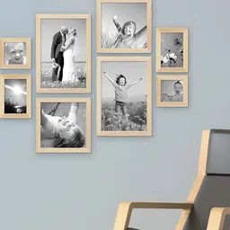 ArtzFolio Camel Brown 8 Pcs Wooden Wall Photo Frames-image-7