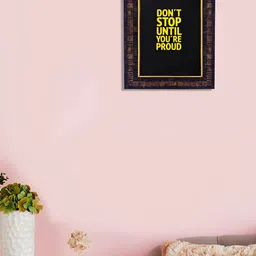 Hawai Black & Brown Motivational Quote With Wooden Wall Photo Frame image 2