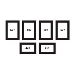 Art Street Set Of 6 Black Solid Individual Photo Frames image 3