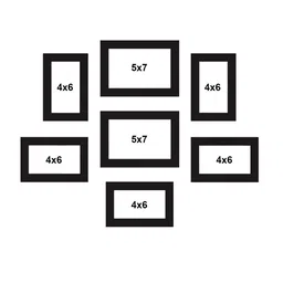 Art Street Set of 7 Black Solid Individual Photo Frames image 3