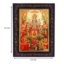 Hawai Black & Red Hawai Sathya Narayanan Ji Gold Plated Wooden Wall Photo Frames image 4