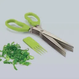 klyyra Five Blade Stainless Steel Vegetable Shredding Kitchen Scissor Scissors-picture-44