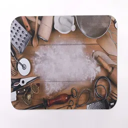 Kuber Industries Brown White Printed Rectangular Kitchen Door Mat-picture-23