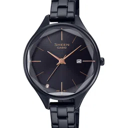 CASIO Women Black Dial & Black Stainless Steel Bracelet Style Straps Analogue Wrist Watch-picture-37