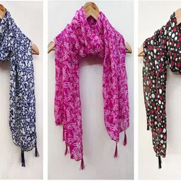urgen Georgette Floral Print Multicolor Women Dupatta-picture-21