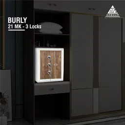 armour 89 Litres Mechancal Safe Locker, With 3 Key Locking System & 6 Live Door Bolt Safe Locker image 2