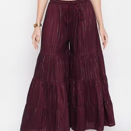 Clora Creation Women Embellished Flared Palazzos-picture-35