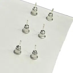 Jewels Galaxy Set Of 7 Silver Plated Crystals Studded Contemporary Studs Earrings image 3