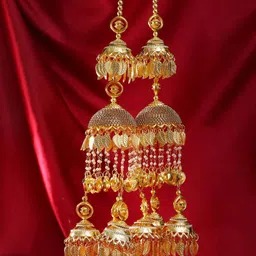 Adwitiya Collection Gold-Plated Pearls Beaded Bridal Layered Kaleeras-picture-23