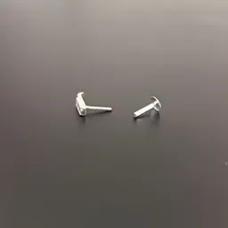 Paridhi Cubic Zirconia Sterling Silver Plated Silver Nose Stud image 2