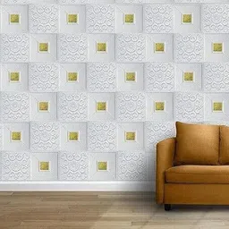 heen fab Vinyl Architecture Gold Wallpaper image 3