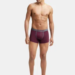Jockey Men Pack Of 2 Super Combed Cotton Rib Solid Trunk with Ultrasoft Waistband 8015 image 2