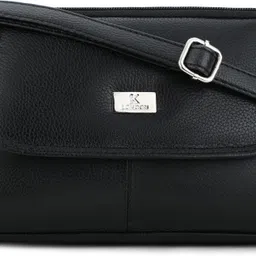 Black Women Sling Bag Leather Sling Bag | Stylish Crossbody Messenger for girl and women-image-1
