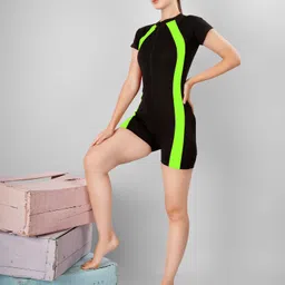 imperative by neu look Solid Women Monokini Black Swimsuit image 3